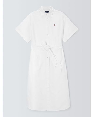 Ralph Lauren Polo Oxford Cotton Shirt Dress - White