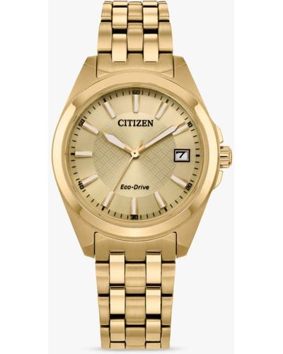 Citizen Eo1222-50p Strap Eco-drive Date Bracelet Strap Watch - Metallic