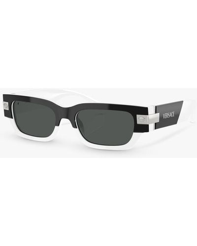 Versace Ve4465 Rectangular Sunglasses - Grey