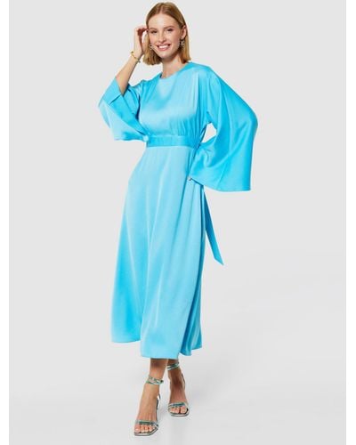 Closet A-line Kimono Sleeve Dress - Blue