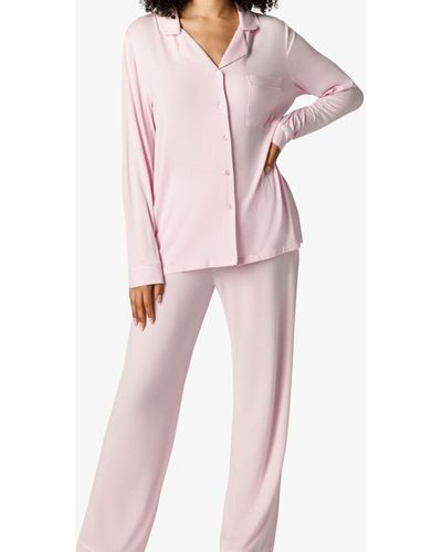 Chelsea Peers Button Up Pyjama Set - Pink