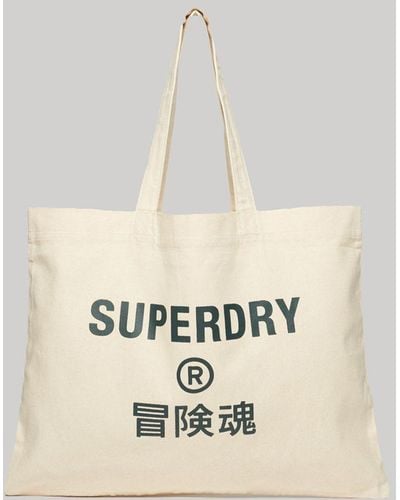 Superdry Cotton Tote Bag - Natural