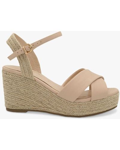 Paradox London Yona Wide Fit Espadrille Wedge Sandals - Natural