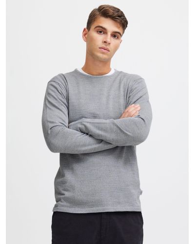 Reiss Casual Friday Kent Lightweight Merino Crew Neck Knit - Grey