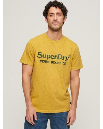 Superdry Venue Classic Logo T-shirt - Yellow