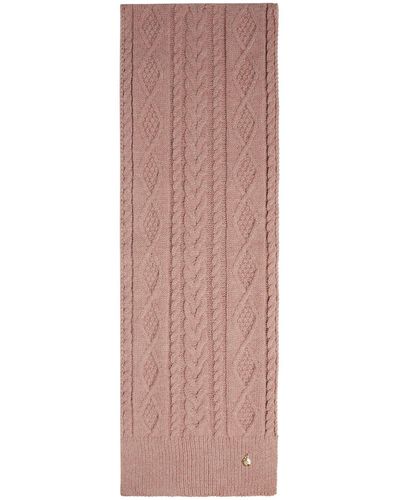 Guess Cable Knit Scarf - Pink