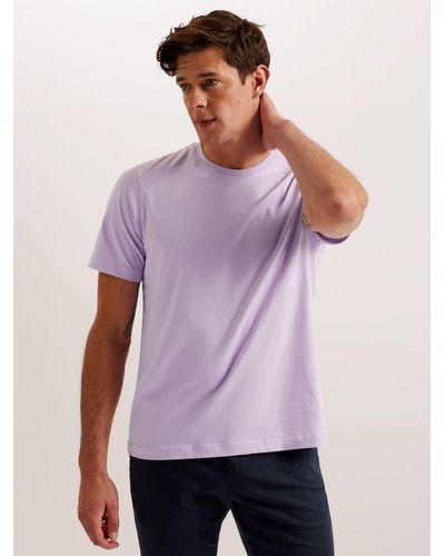 Ted Baker Tywinn Cotton T-shirt - Purple