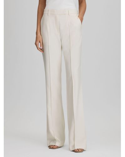 Reiss Petite Millie Flared Tailored Trousers - White