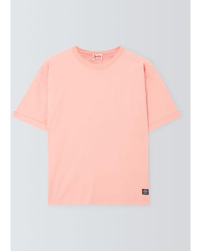 Armor Lux X Denham Comfort Fit Plain T-shirt - Pink