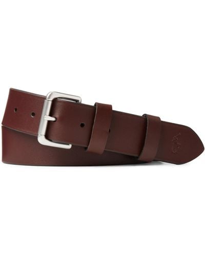 Ralph Lauren Polo Timeless Polished Leather Belt - Brown