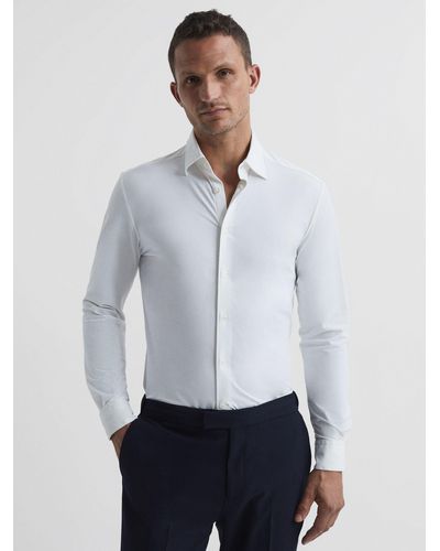 Reiss Voyager Slim Fit Travel Shirt - White