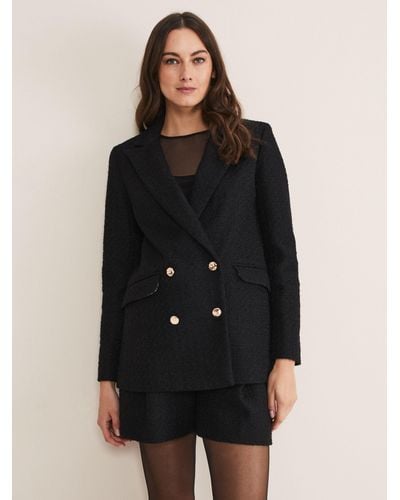 Phase Eight Auden Boucle Blazer - Black