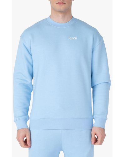 Luke 1977 Exceptional Relaxed Fit Jumper - Blue