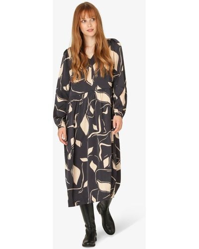 Noa Sianna Abstract Print Midi Dress - Multicolour