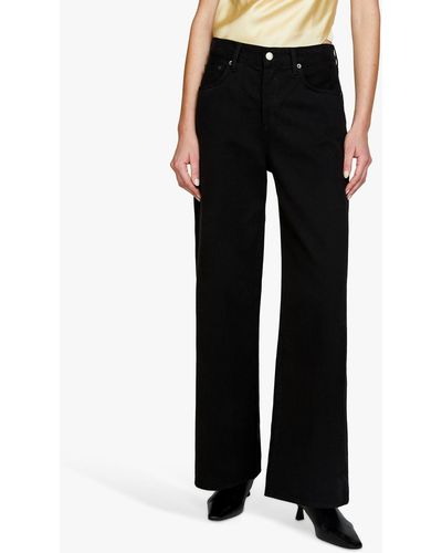 Sisley Low Waist Wide Fit Jeans - Black