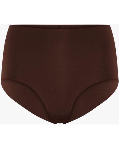 GIRLFRIEND COLLECTIVE High Rise Plain Sports Knickers - Brown