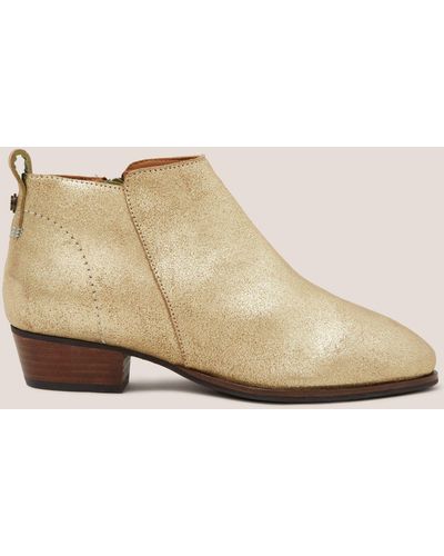 White Stuff Willow Leather Shoe Boots - Natural