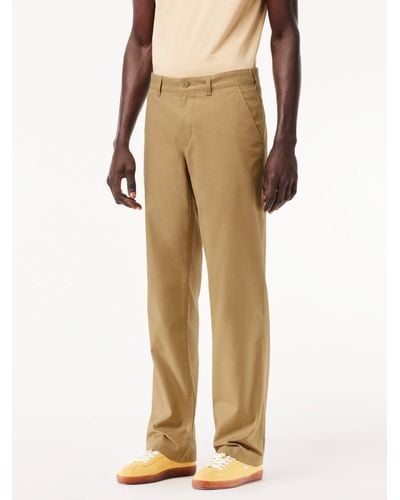 Lacoste Core Essential Cotton Twill Chinos - Natural