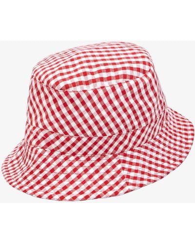 Brora Gingham Bucket Hat - Red