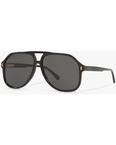 Gucci GG1042S Aviator Sunglasses - Grey