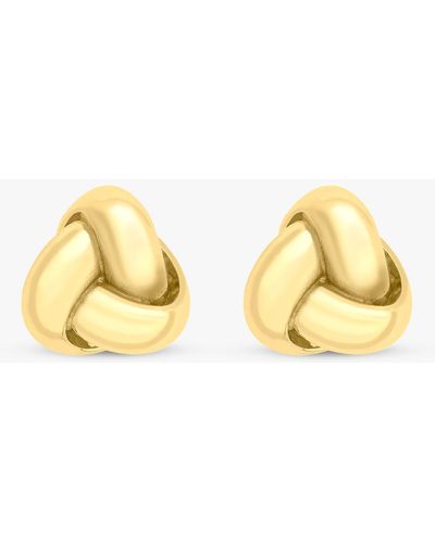 Ib&b 9ct Gold Knot Stud Earrings - Metallic