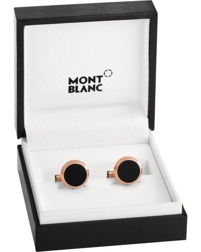 Montblanc Round Onyx Cufflinks - Multicolour