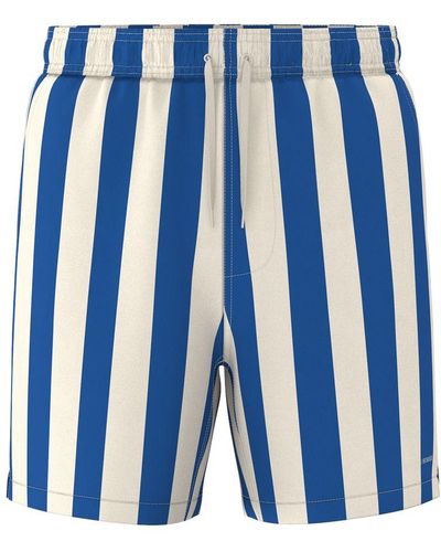 SELECTED Stripe Swim Shorts - Blue