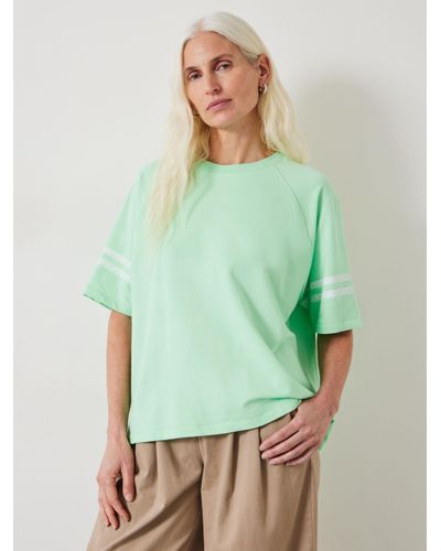 Hush Flynn Striped Jersey T-shirt - Green