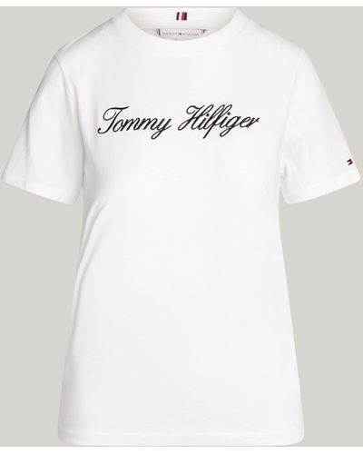 Tommy Hilfiger Script Logo T-shirt - White