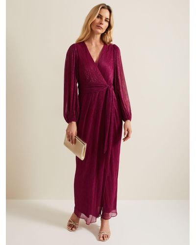 Phase Eight Brielle Wrap Maxi Dress - Red