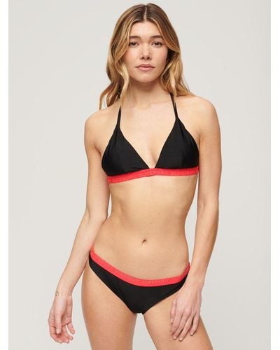 Superdry Triangle Elastic Bikini Top - Black