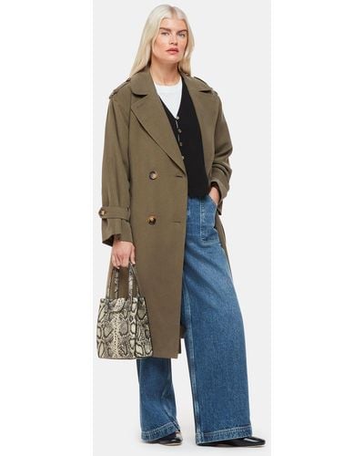 Whistles Petite Riley Longline Trench Coat - Natural