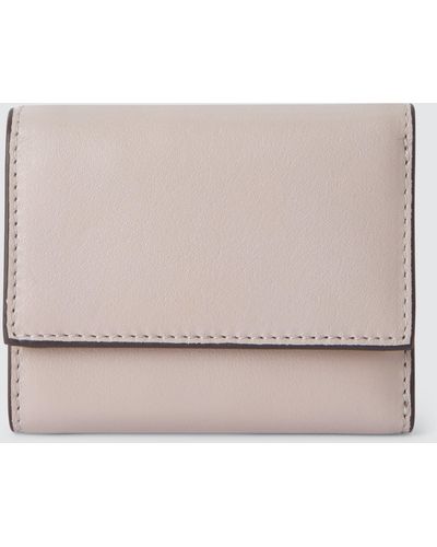 John Lewis Trifold Leather Purse - Natural