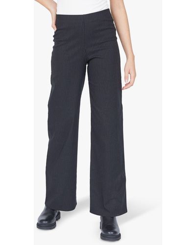 Sisters Point Wide Leg Striped Trousers - Blue