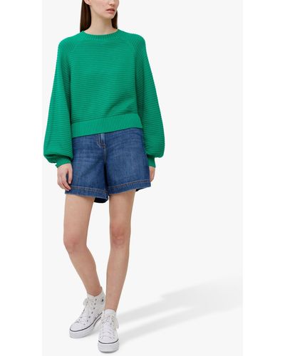 French Connection Lily Mozart Cotton Jumper - Green