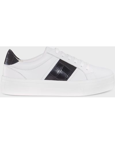 Hobbs Victoria Low Top Leather Trainers - White