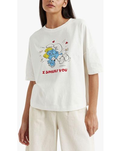 Chinti & Parker Organic Cotton I Smurf You T-shirt - White