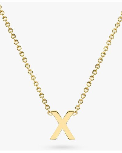 Ib&b 9ct Yellow Gold Initial Necklace - Metallic