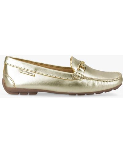 Hush Puppies Eleanor Leather Loafers - Natural