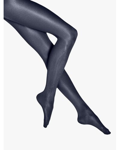 Wolford Neon 40 Semi Sheer Shimmer Tights - Blue