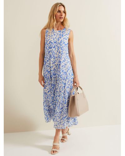 Phase Eight Sharron Sleeveless Midi Dress - Blue