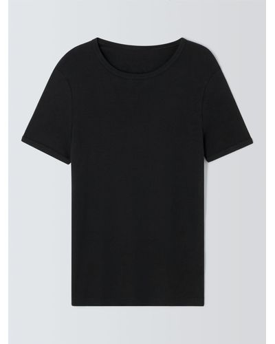 John Lewis Organic Cotton Vest T-shirt - Black
