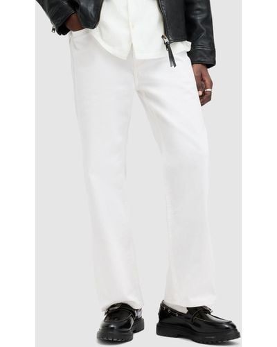 AllSaints Lenny Straight Wide Leg Jeans - White