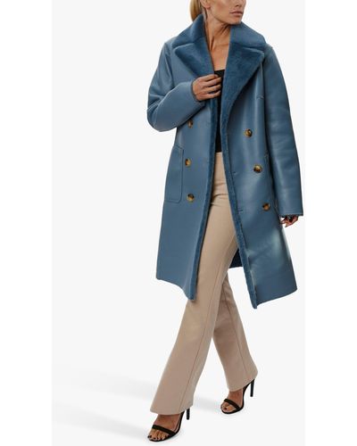 James Lakeland Luxury Collection Reversible Coat - Blue