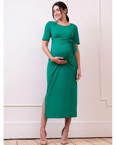 Seraphine Lia Midi Maternity Dress - Green
