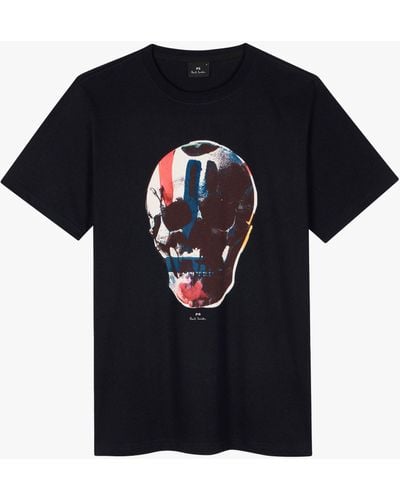 Paul Smith Short Sleeve Skull T-shirt - Black