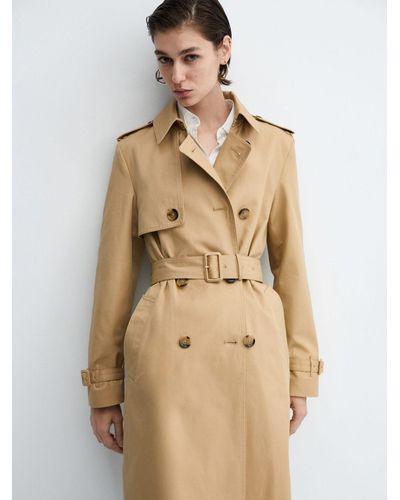 Mango Polana Trench Coat - Natural