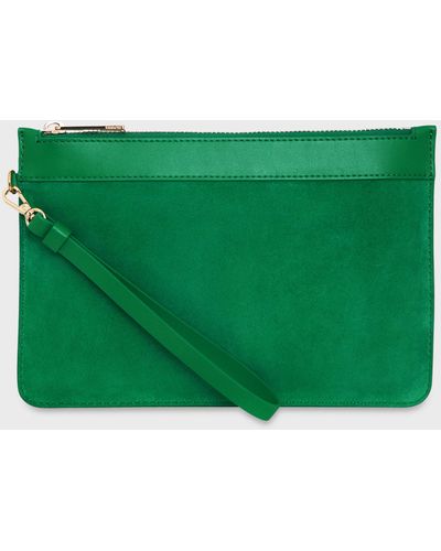 Hobbs Lundy Leather Wristlet - Green
