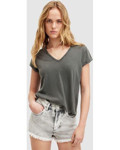 AllSaints Anna V-neck T-shirt - Grey