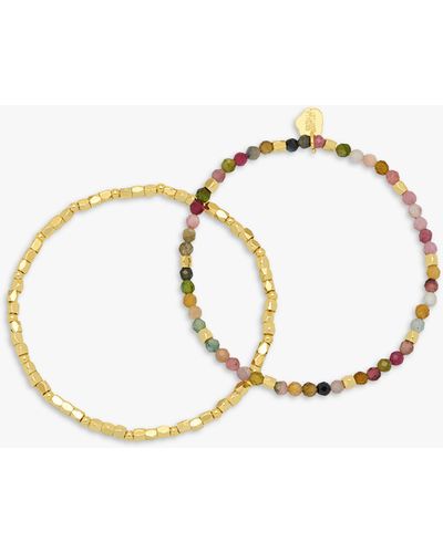 Estella Bartlett Coco Tourmaline Beaded Double Bracelet - Multicolour